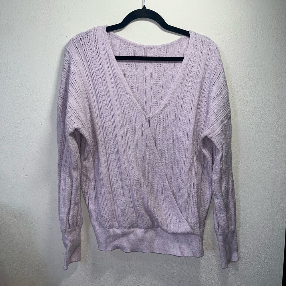 Maurices Light Lilac V-Neck Sweater
